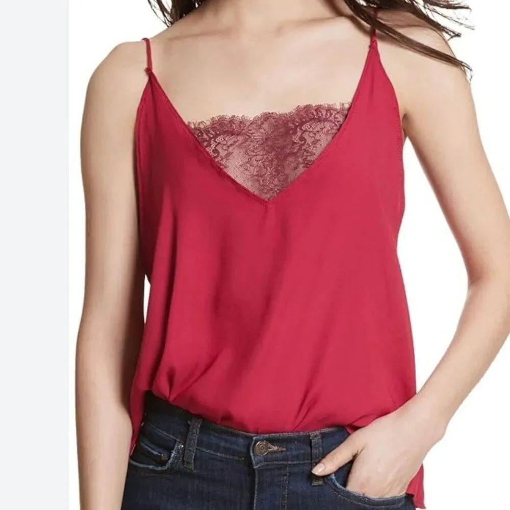 Free people intimately free lace bandeau vneck tank size m